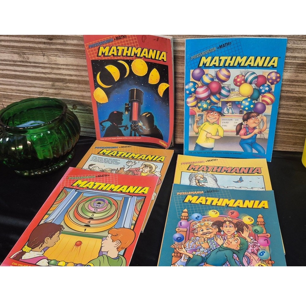 Highlights Puzzlemania Mathmania Activity Books Lot of 6 Educational Puzzles
